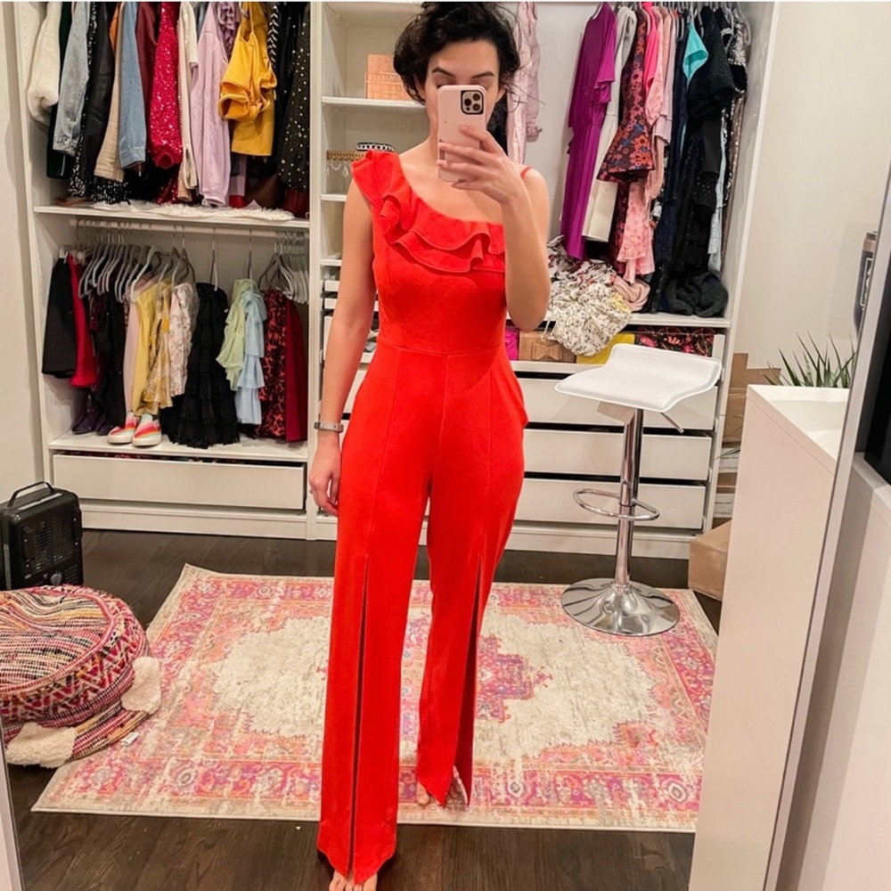 Guess By Marciano Bess Christmas Red Jumpsuit